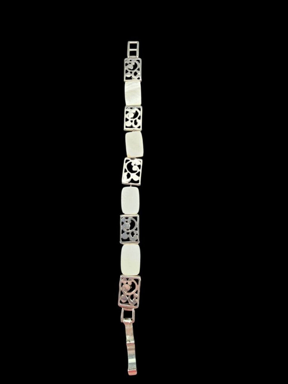 Brighton Contempo Mother Of Pearl Bracelet Silver-Tone 6.5 Inches Retired - Picture 5 of 10